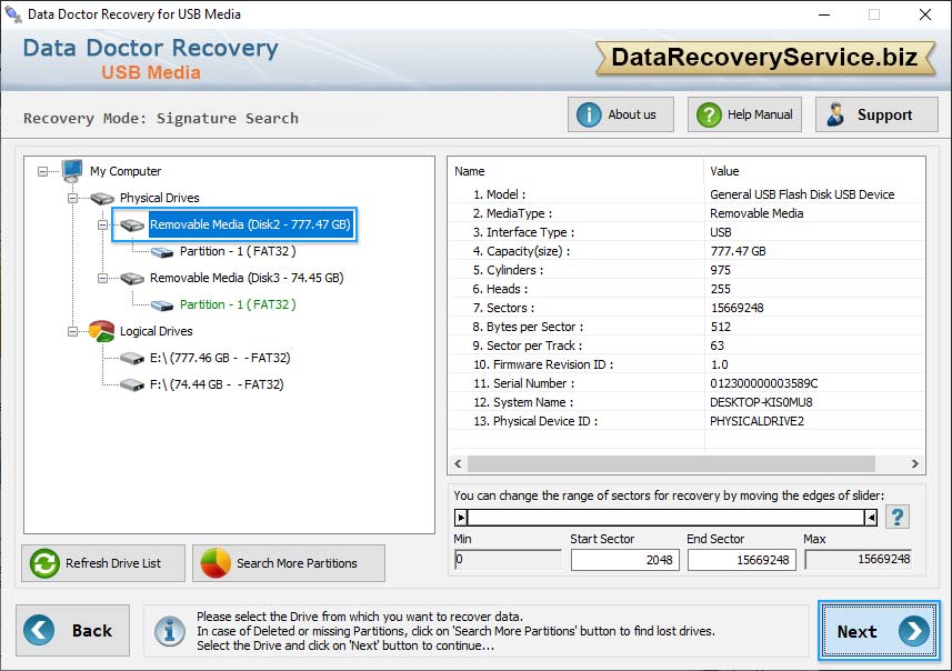 Select partition